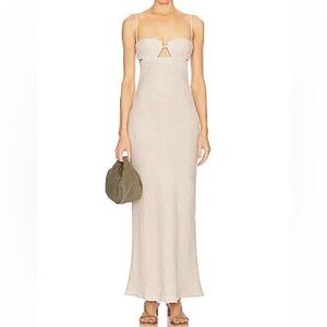 ST AGNI 100% Linen Resort Dress in Natural size XS